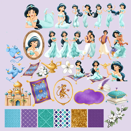Kit Digital Princesa Jasmine 1