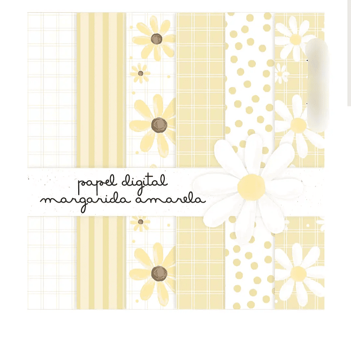 Kit Digital Margarida Amarela - Criativa Afetiva 1