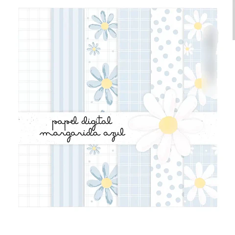 Kit Digital Margarida Azul - Criativa Afetiva