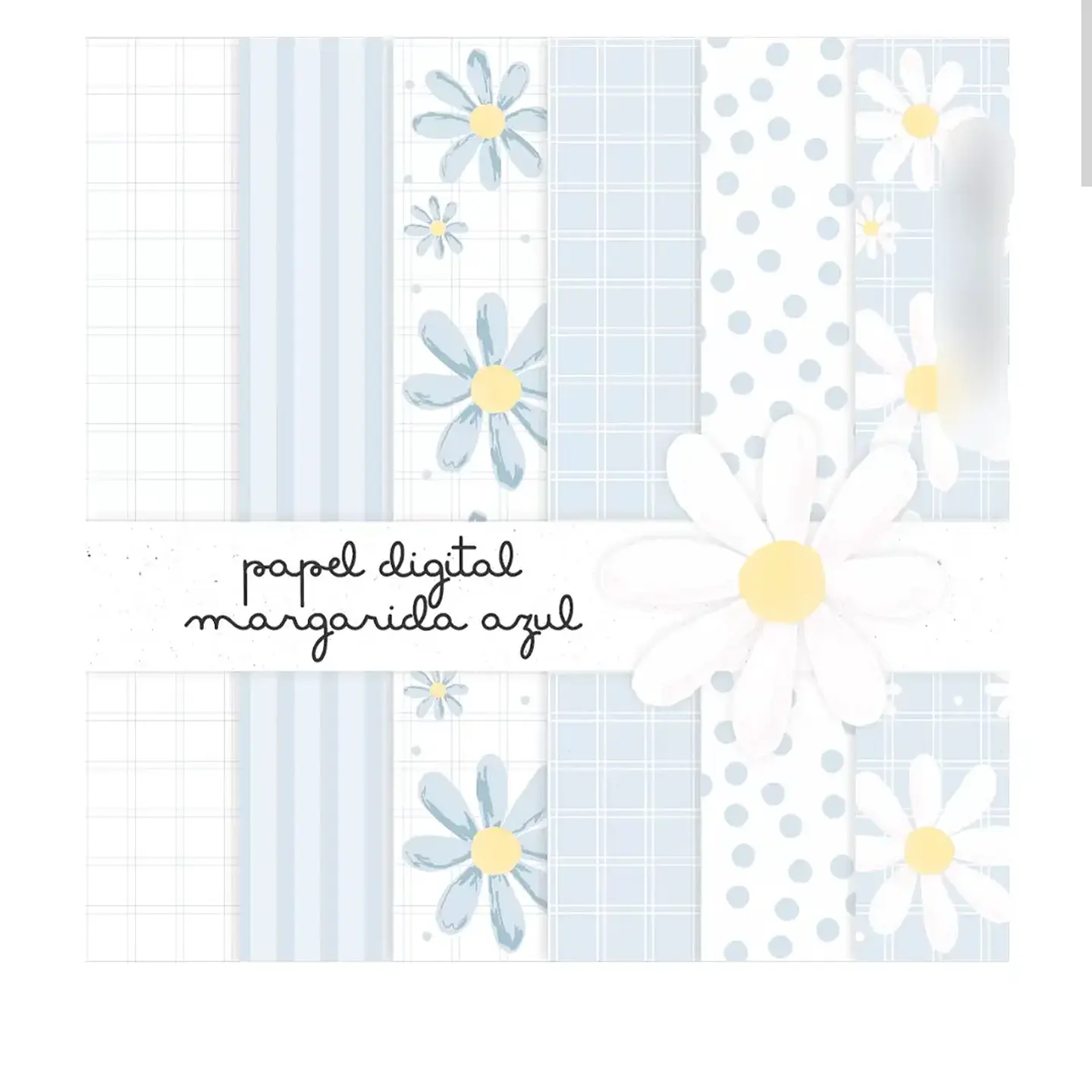 Kit Digital Margarida Azul - Criativa Afetiva 1