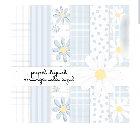 Kit Digital Margarida Azul - Criativa Afetiva 1