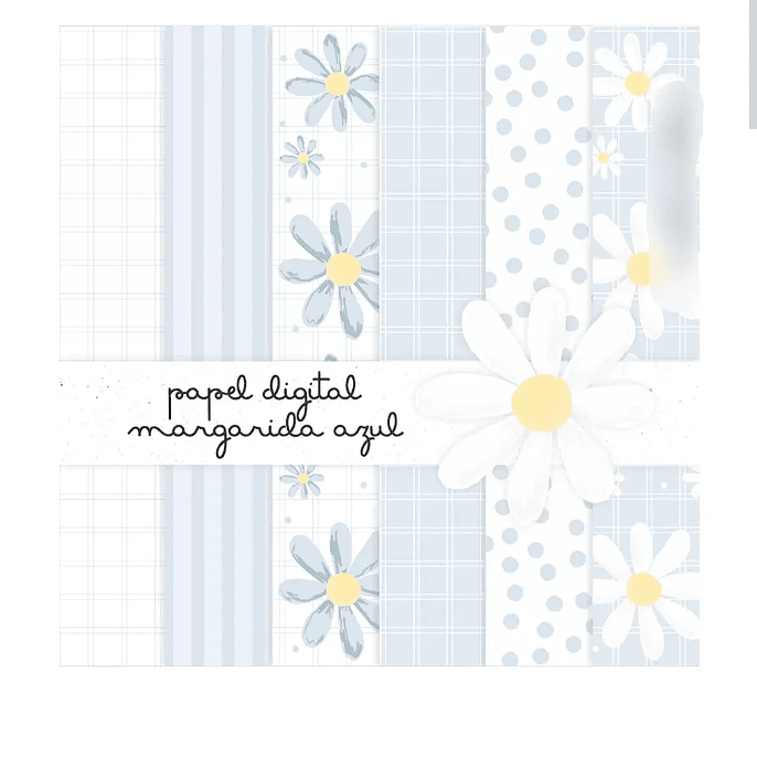 Kit Digital Margarida Azul - Criativa Afetiva 1