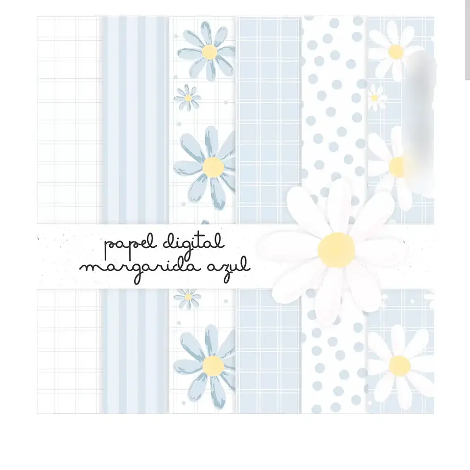 Kit Digital Margarida Azul - Criativa Afetiva 1