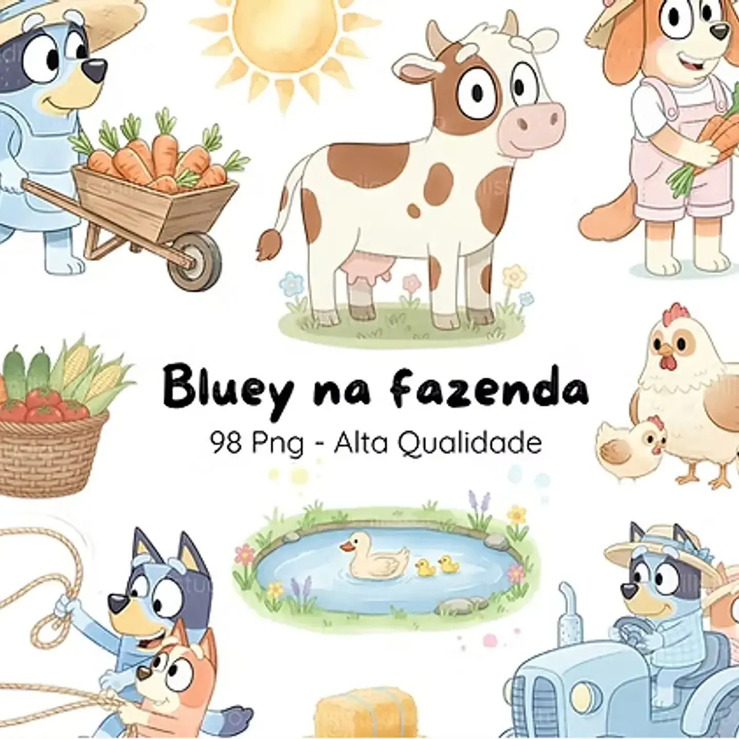 Kit Digital Bluey na Fazenda 1