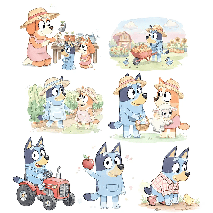 Kit Digital Bluey na Fazenda 2