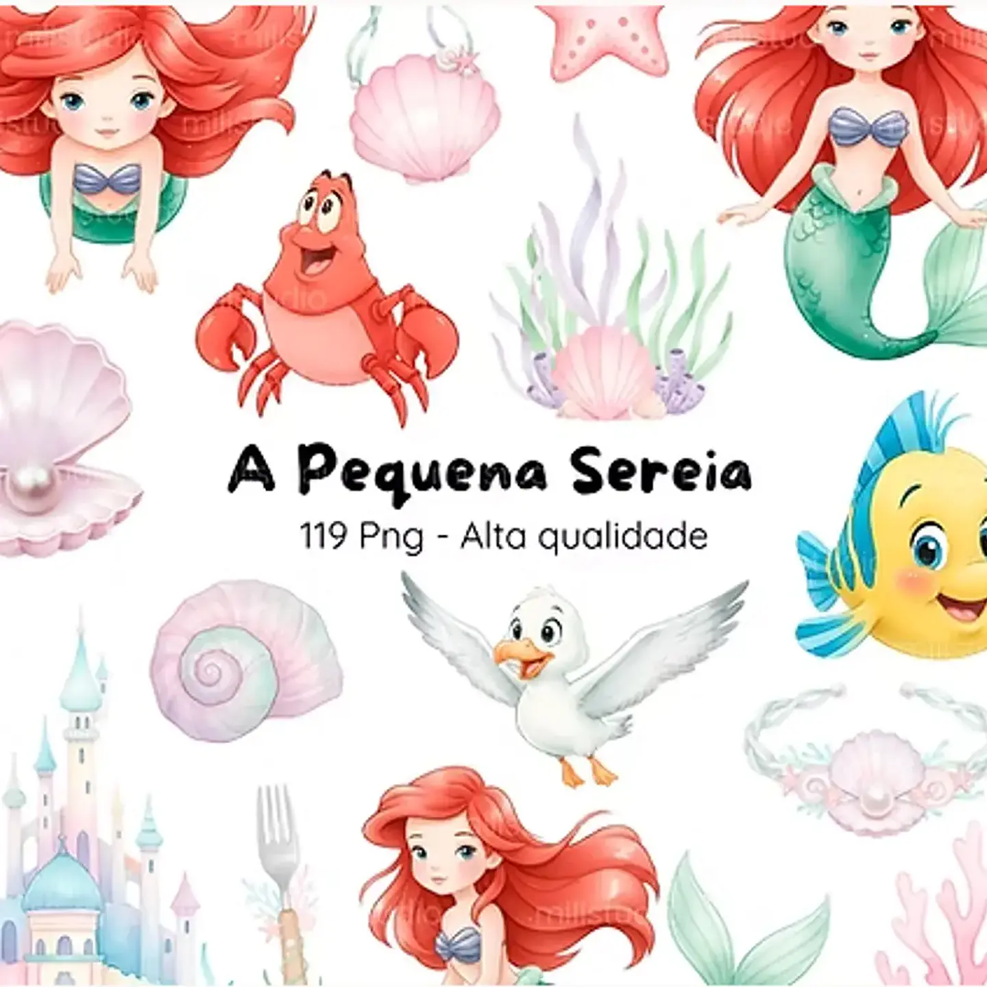 Kit Digital A Pequena Sereia 1