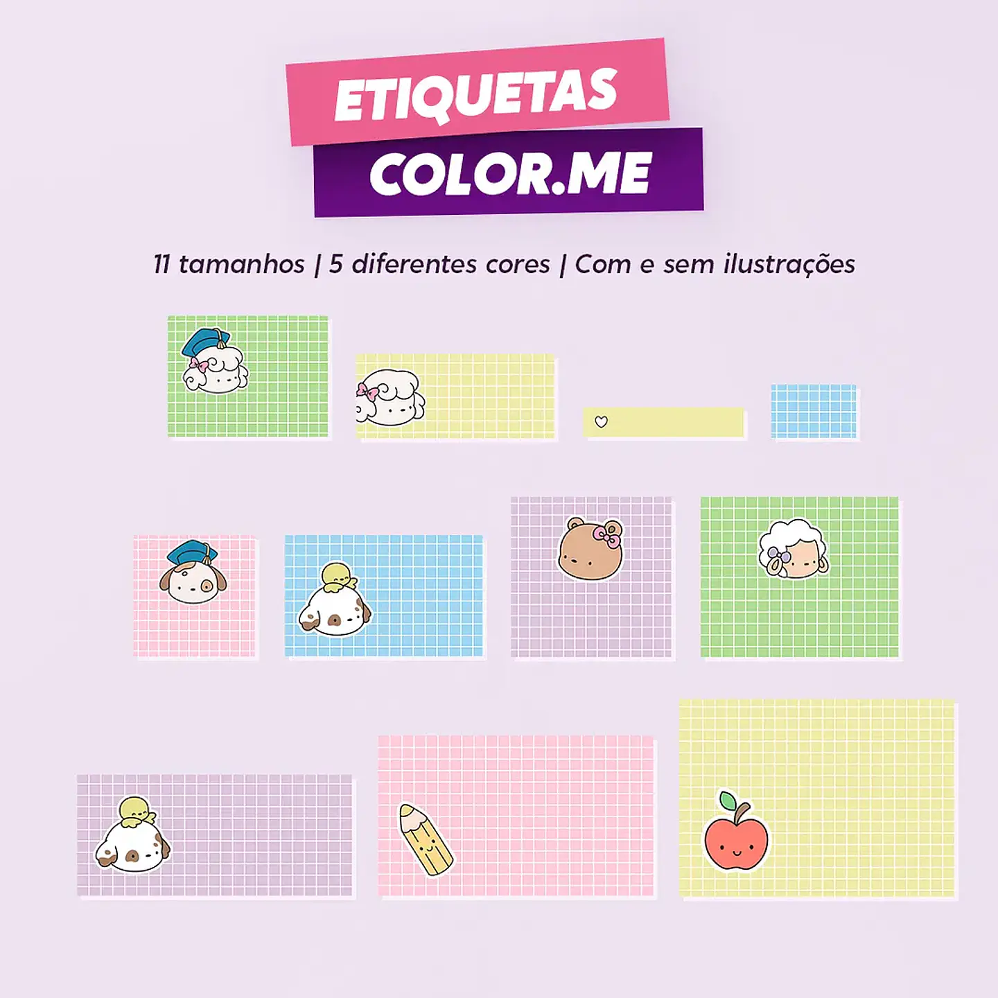 Arquivo Combo Escolar Etiquetas Color-me 1