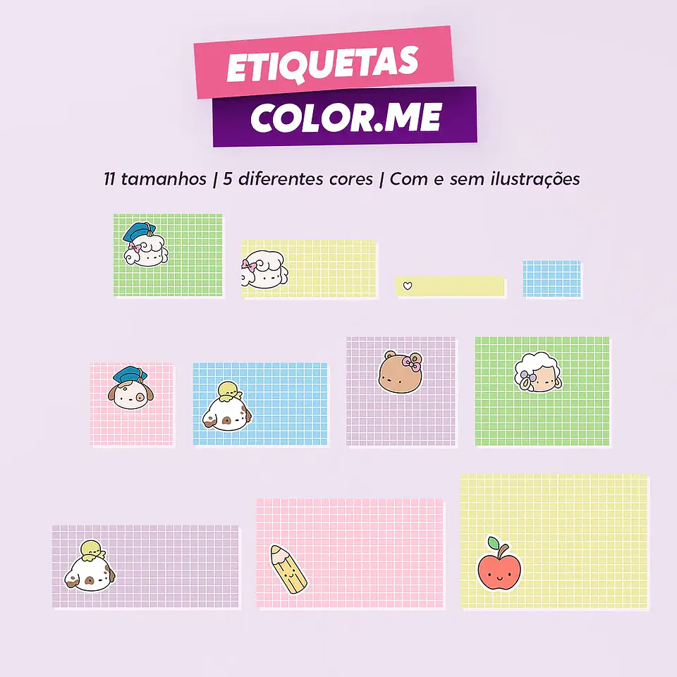Arquivo Combo Escolar Etiquetas Color-me 1
