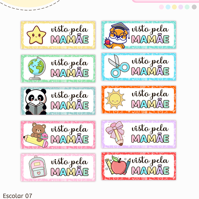 Arquivo Volta ás Aulas Adesivo Visto 2