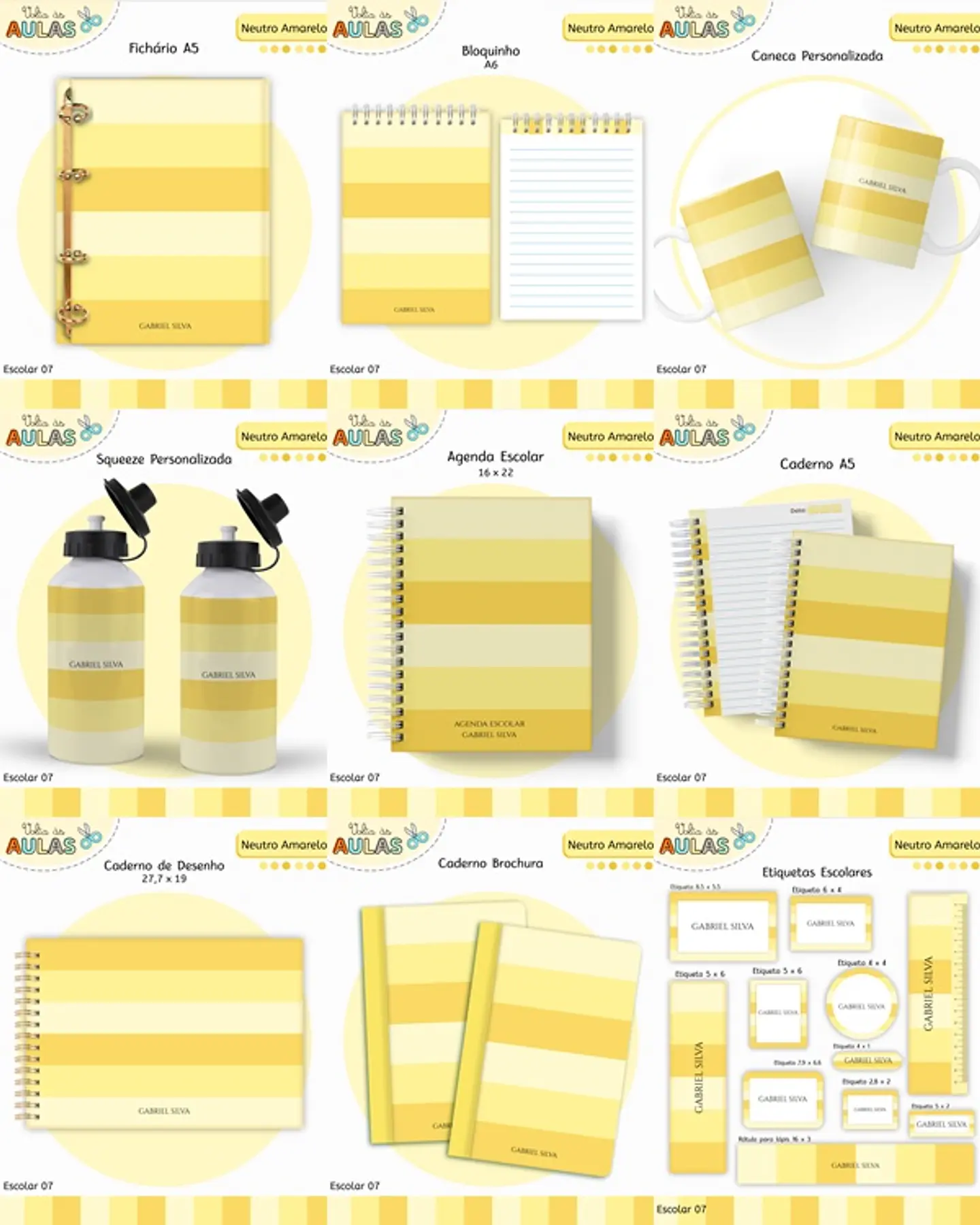 Arquivo Escolar Amarelo Neutro 2026 1