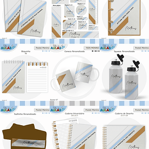 Arquivo Escolar Pastel Masculino