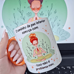 Arquivo Caneca O Caminho da Paz Interior Começa Com
