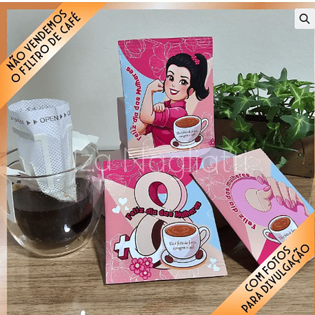 Arquivo Dia da Mulher Card Envelope Café 1