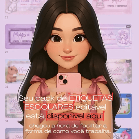 Arquivo Volta ás Aulas Pack Etiquetas Escolares