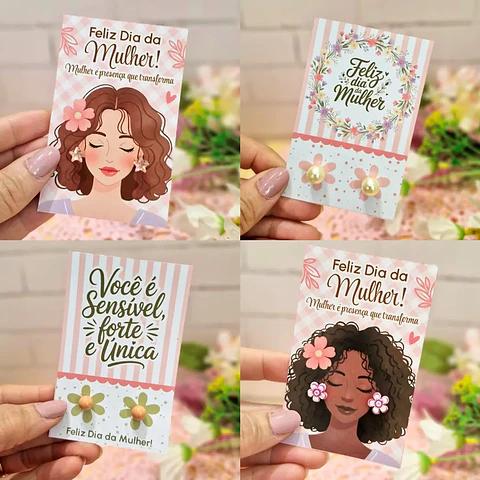 Arquivo Dia da Mulher Card Brinco