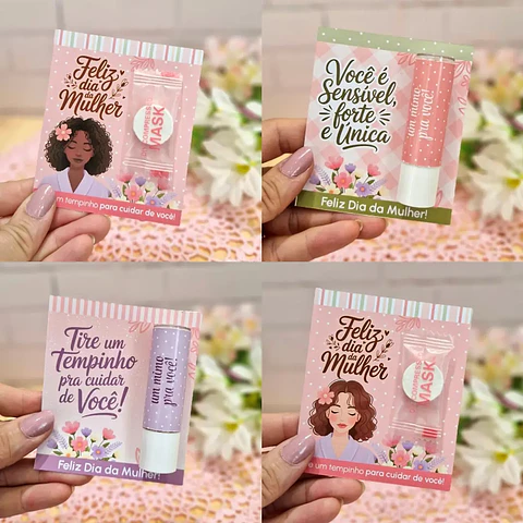 Arquivo Dia da Mulher Card Máscara/Batom
