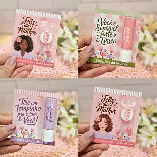 Arquivo Dia da Mulher Card Máscara/Batom