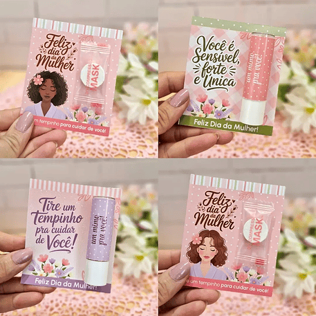 Arquivo Dia da Mulher Card Máscara/Batom 1
