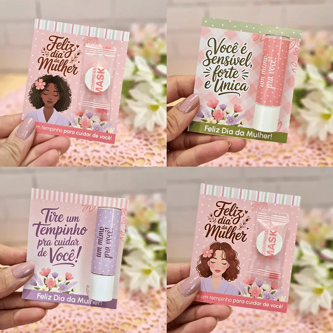 Arquivo Dia da Mulher Card Máscara/Batom 1
