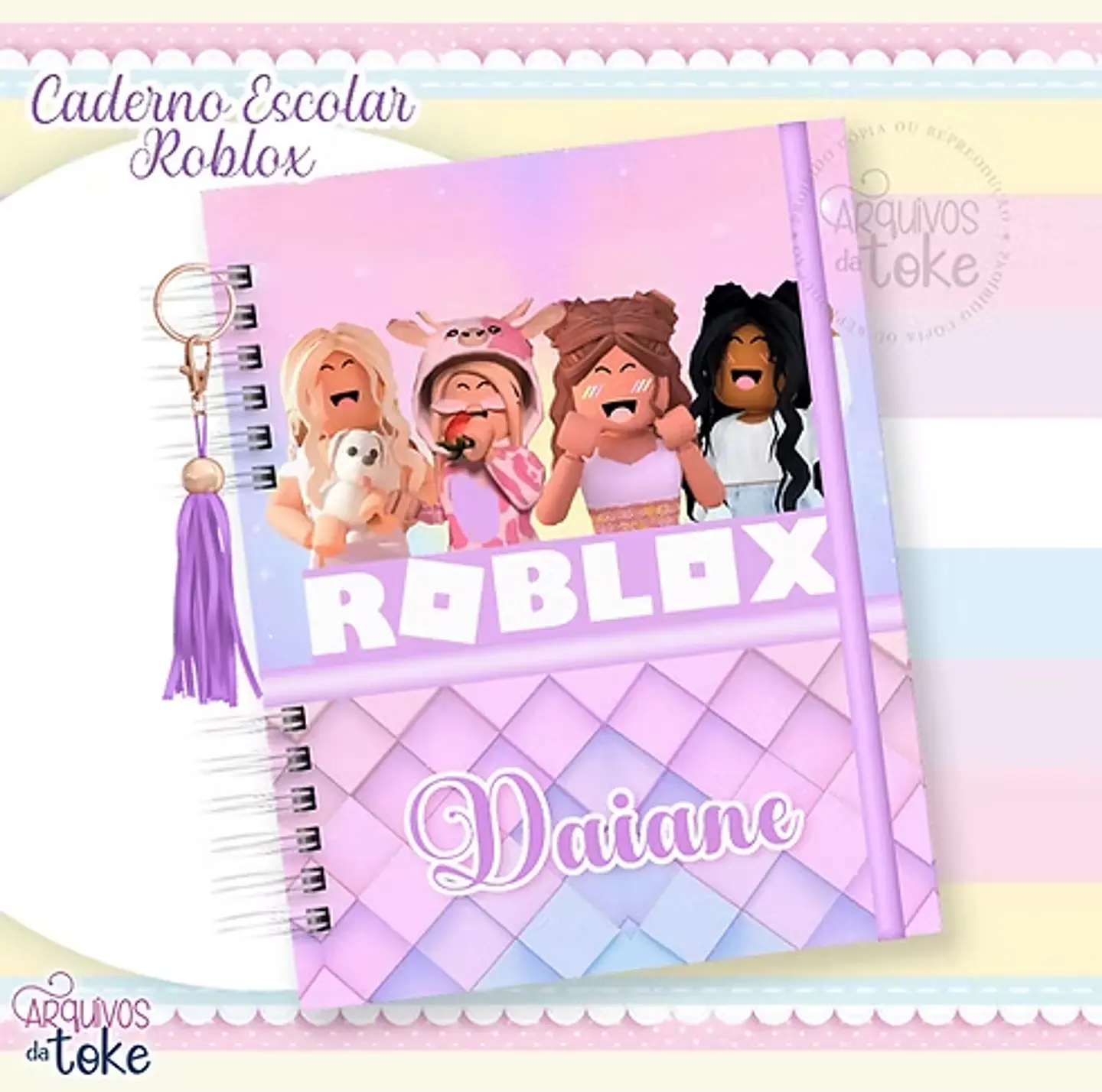 Arquivo Caderno Escolar Roblox Menina 1
