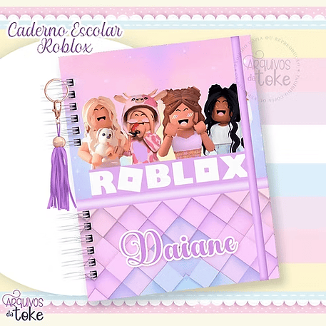 Arquivo Caderno Escolar Roblox Menina 1