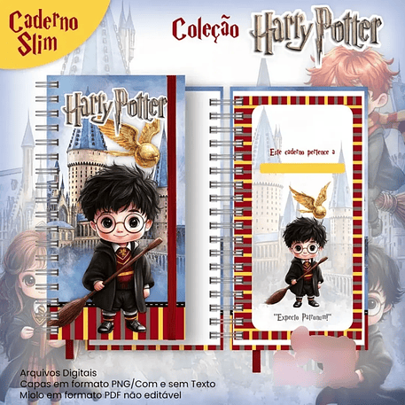 Arquivo Caderno Slim Coleção Harry Potter 1