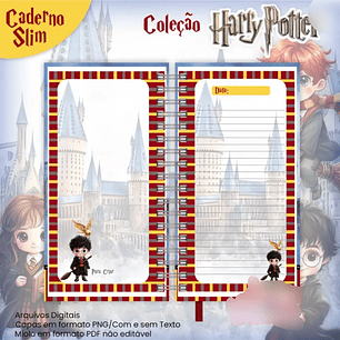 Arquivo Caderno Slim Coleção Harry Potter