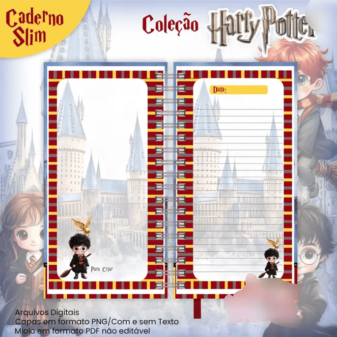 Arquivo Caderno Slim Coleção Harry Potter 2