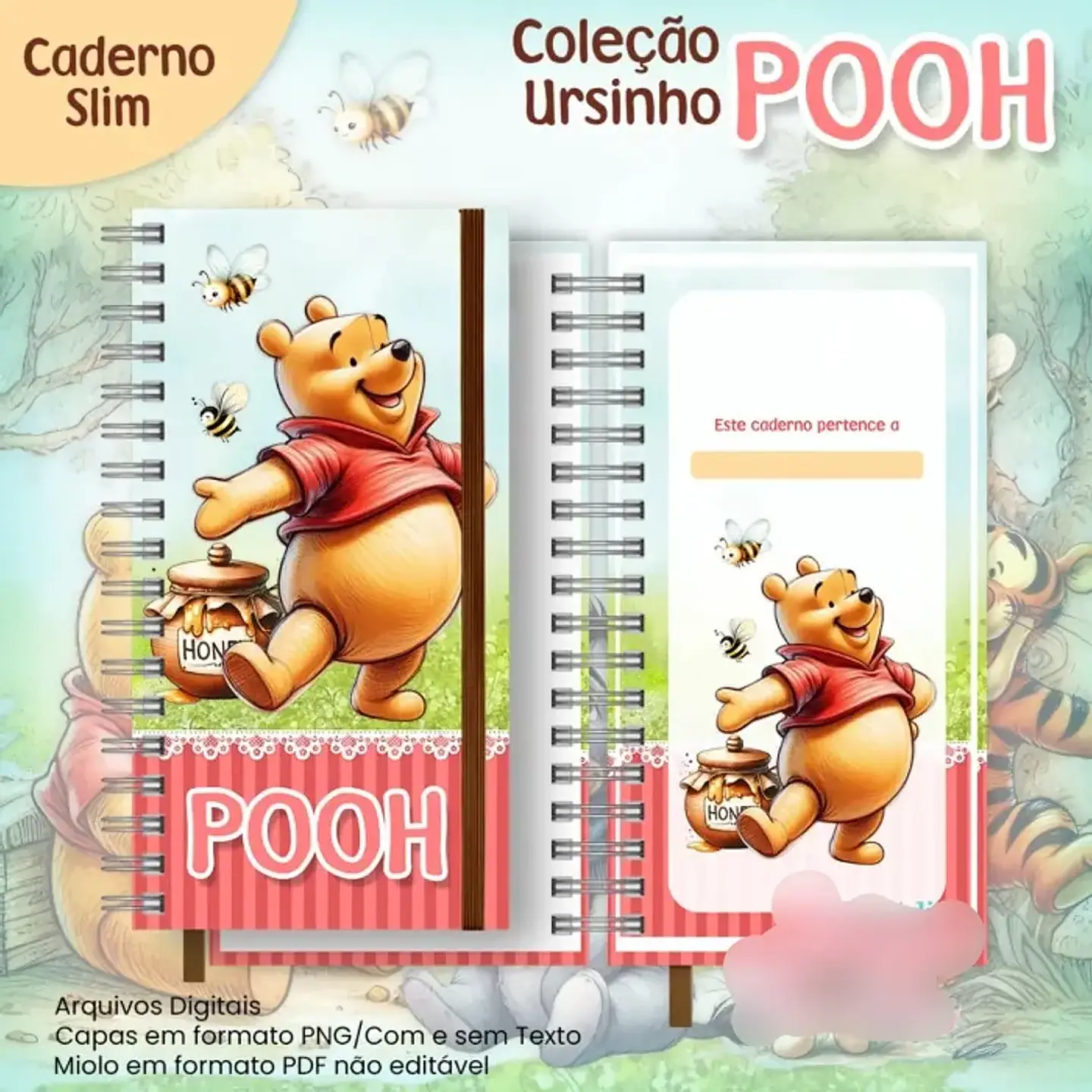 Arquivo Caderno Slim Coleção Ursinho Pooh 1