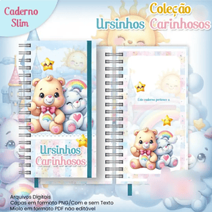 Arquivo Caderno Slim Coleção Ursinhos Pooh