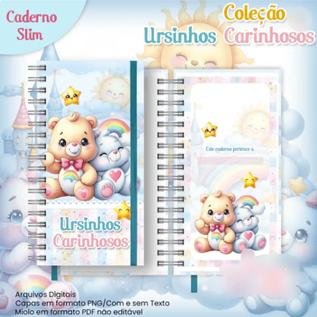 Arquivo Caderno Slim Coleção Ursinhos Pooh 1