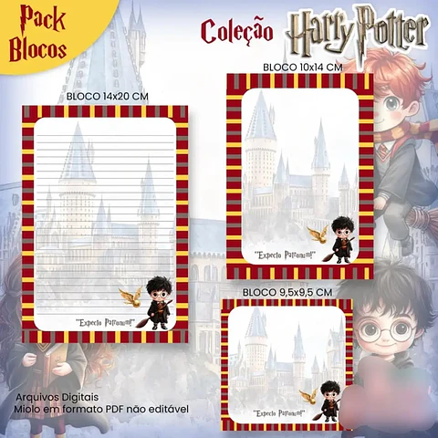 Arquivo Combo Bloquinhos Harry Potter