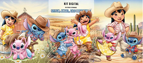 Kit Digital Lilo, Stitch e Angel Boiadeiros