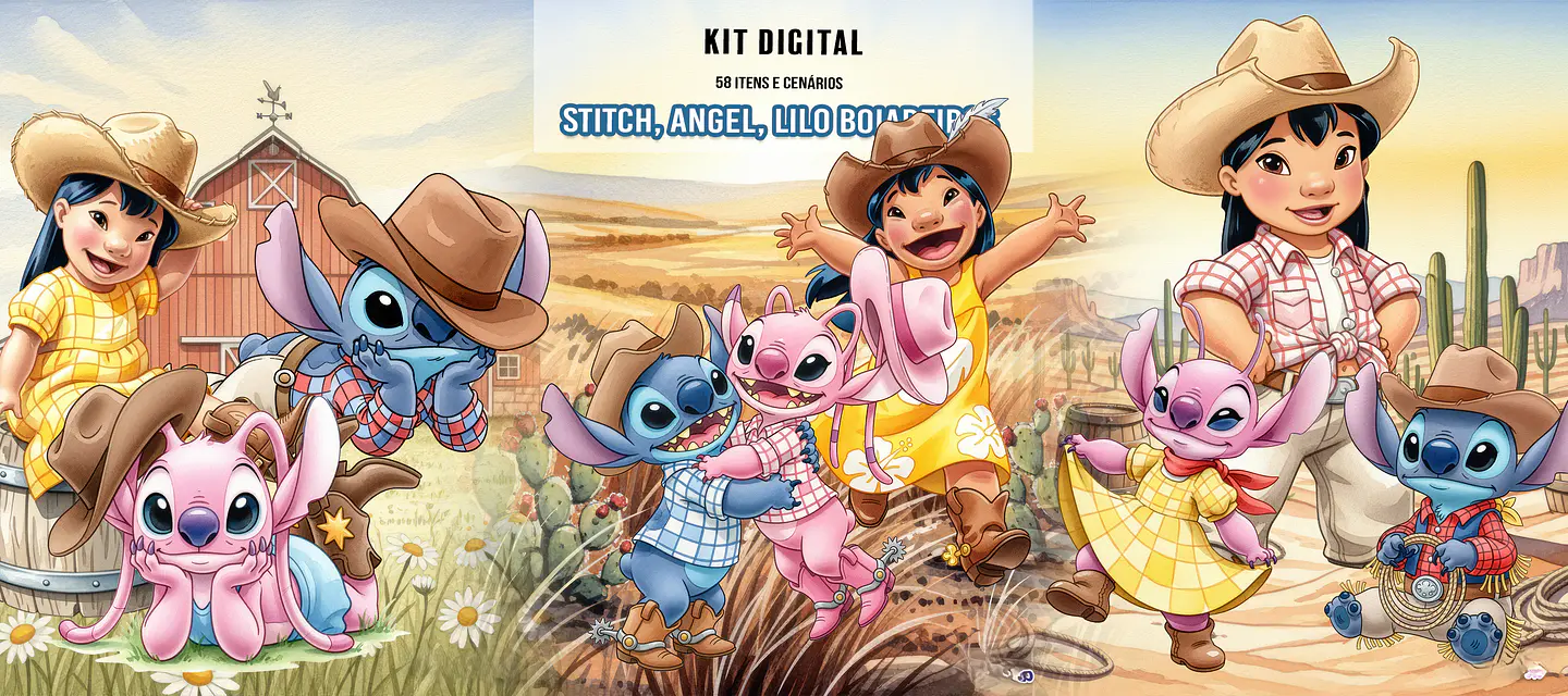 Kit Digital Lilo, Stitch e Angel Boiadeiros 1