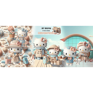 Kit Digital Hello Kitty Viagem