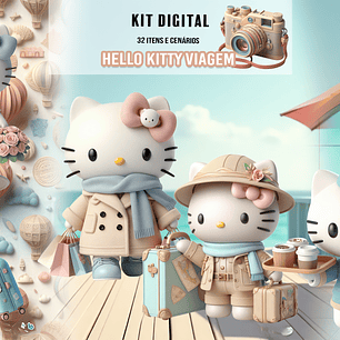 Kit Digital Hello Kitty Viagem
