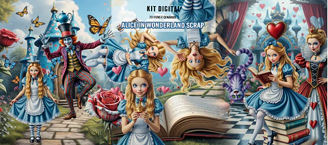 Kit Digital Alice no País das Maravilhas