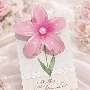 Arquivo Dia da Mulher Card Presilha Flor