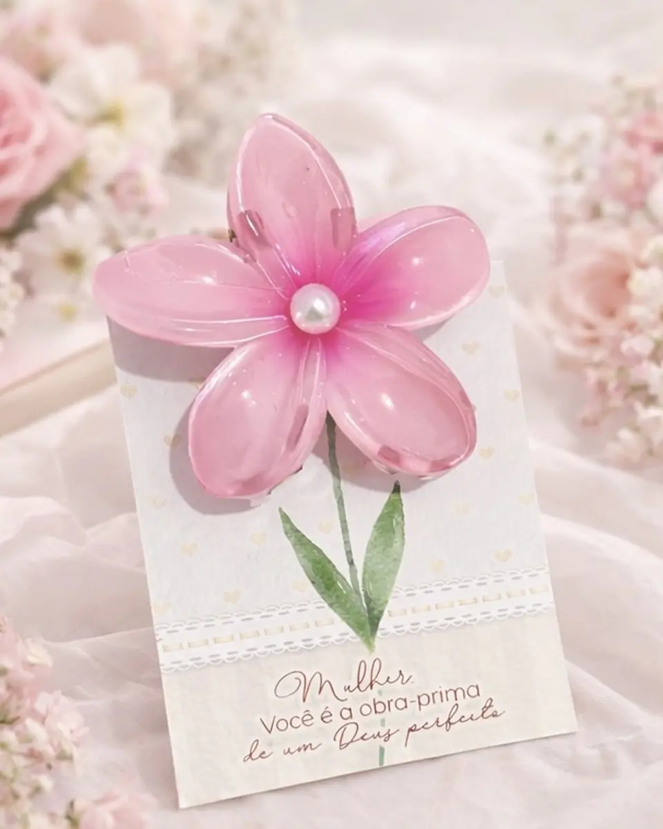 Arquivo Dia da Mulher Card Presilha Flor 1
