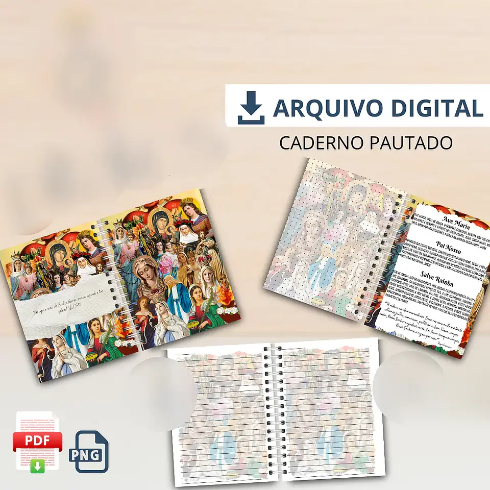 Arquivo Caderno Pautado Diversas Santas 1