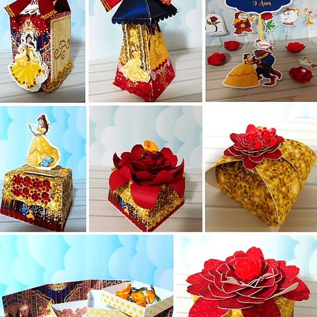 Arquivo de Corte A Bela e a Fera  - FESTAS PRONTAS 1