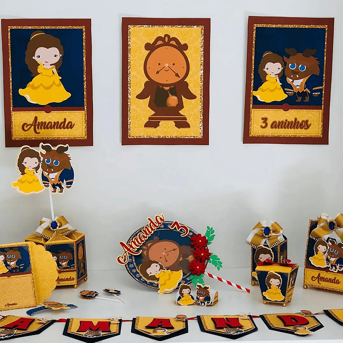 Arquivo de Corte A Bela e a Fera  - FESTAS PRONTAS 1