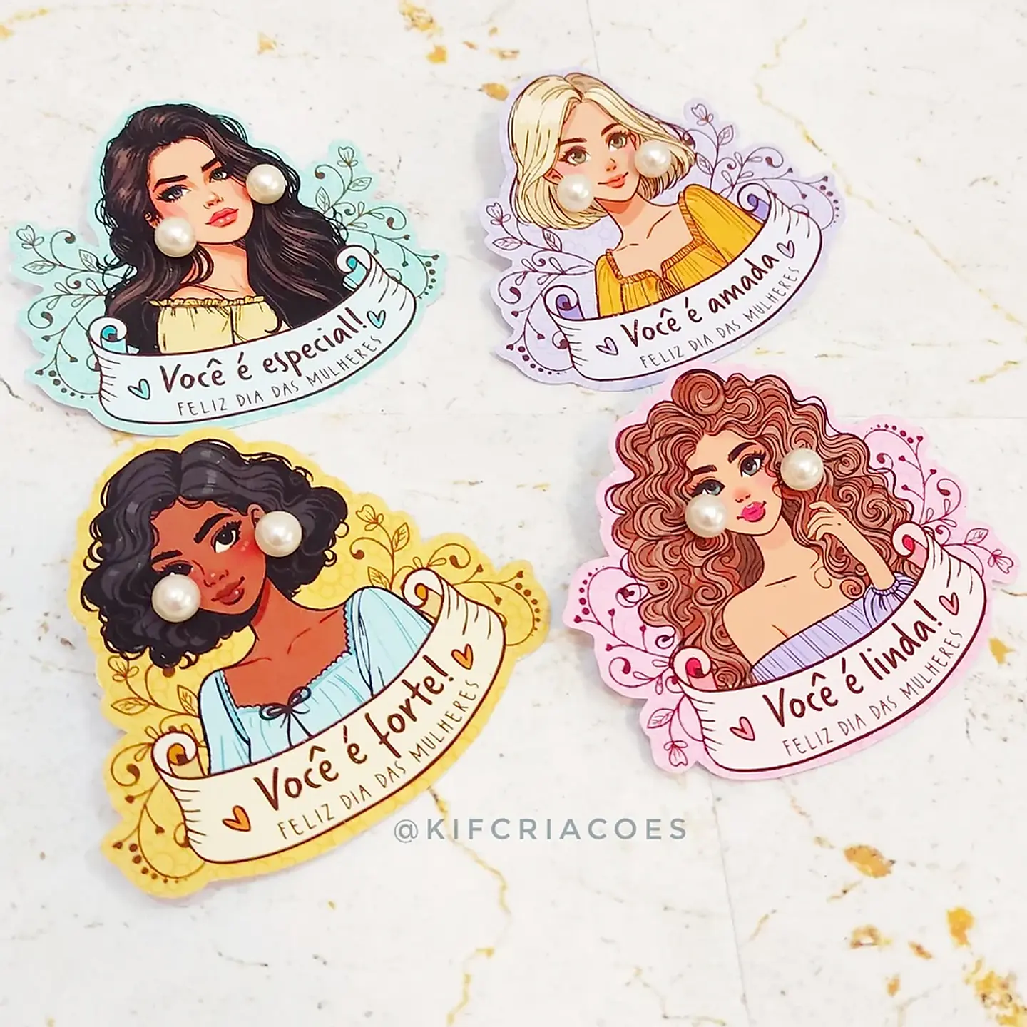Arquivo dia da Mulher Card Para Brinco 1