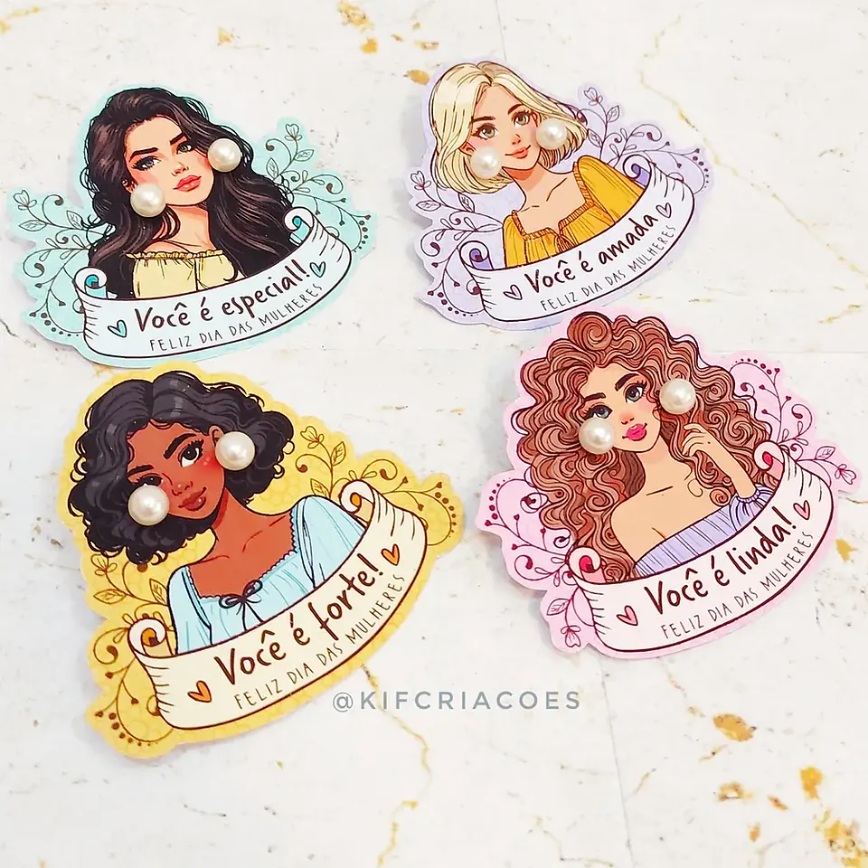 Arquivo dia da Mulher Card Para Brinco 1