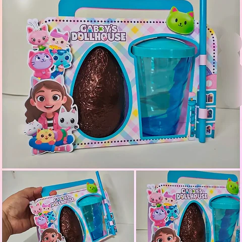 Arquivo Páscoa Caixa Ovo + Copo Twister A Casa Mágica da Gaby
