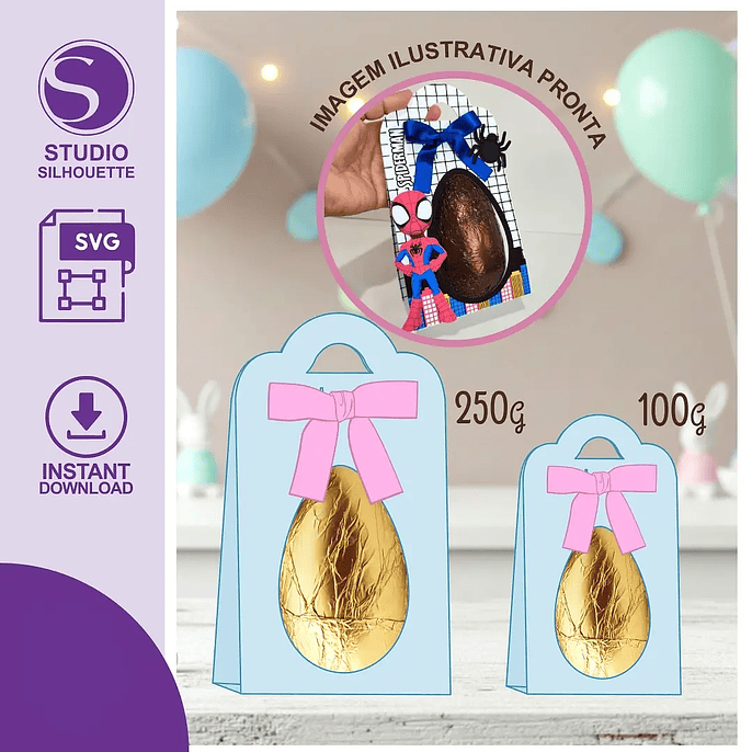 Arquivo Páscoa Molde Ovo 250G e 100G 1