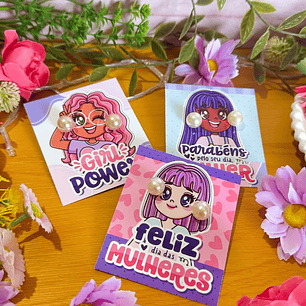 Arquivo Dia da Mulher Card Brinco