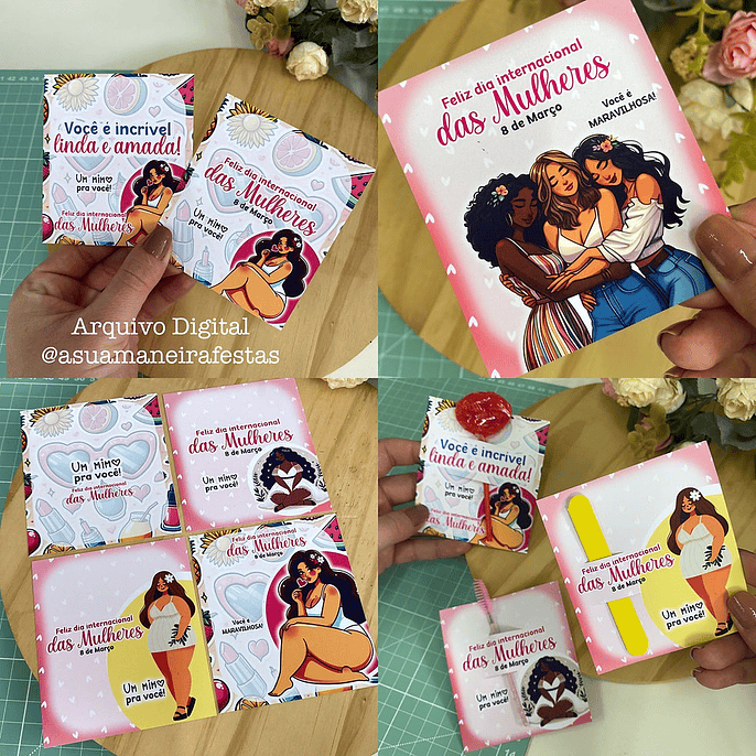 Arquivo Dia da Mulher  Card Diversos - a sua maneira festas 1