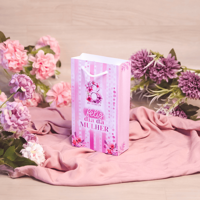 Arquivo Porta Sacola mini Dia da Mulher - Amarantto 1