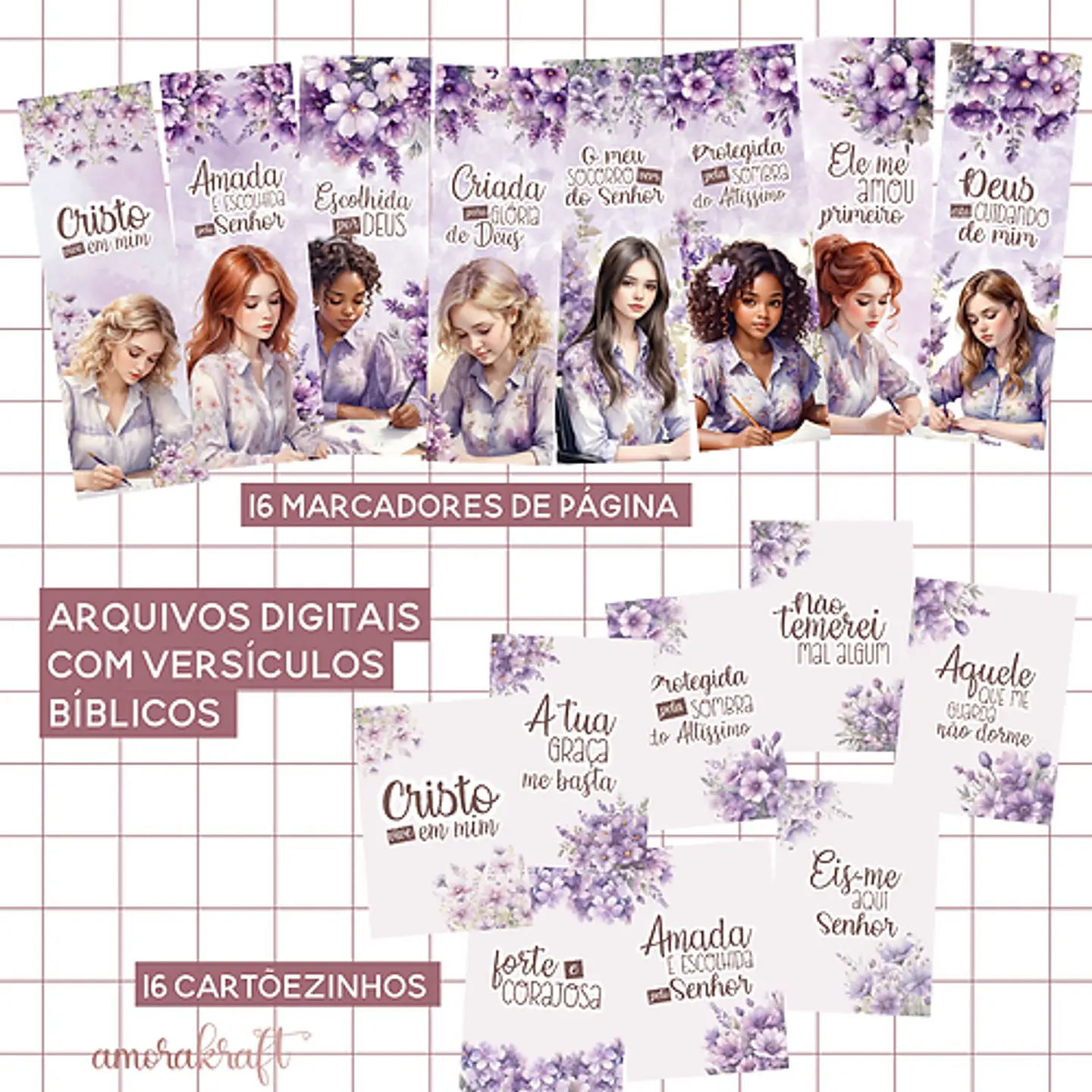 Marcadores e Card - Dia Da Mulher - AMORA KRAFT 1
